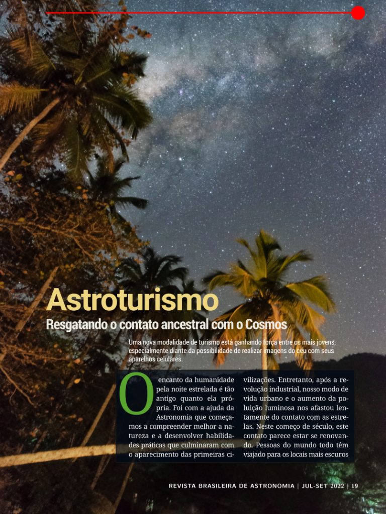 Capa da publicação Astroturismo: resgatando o contato ancestral com o Cosmos.