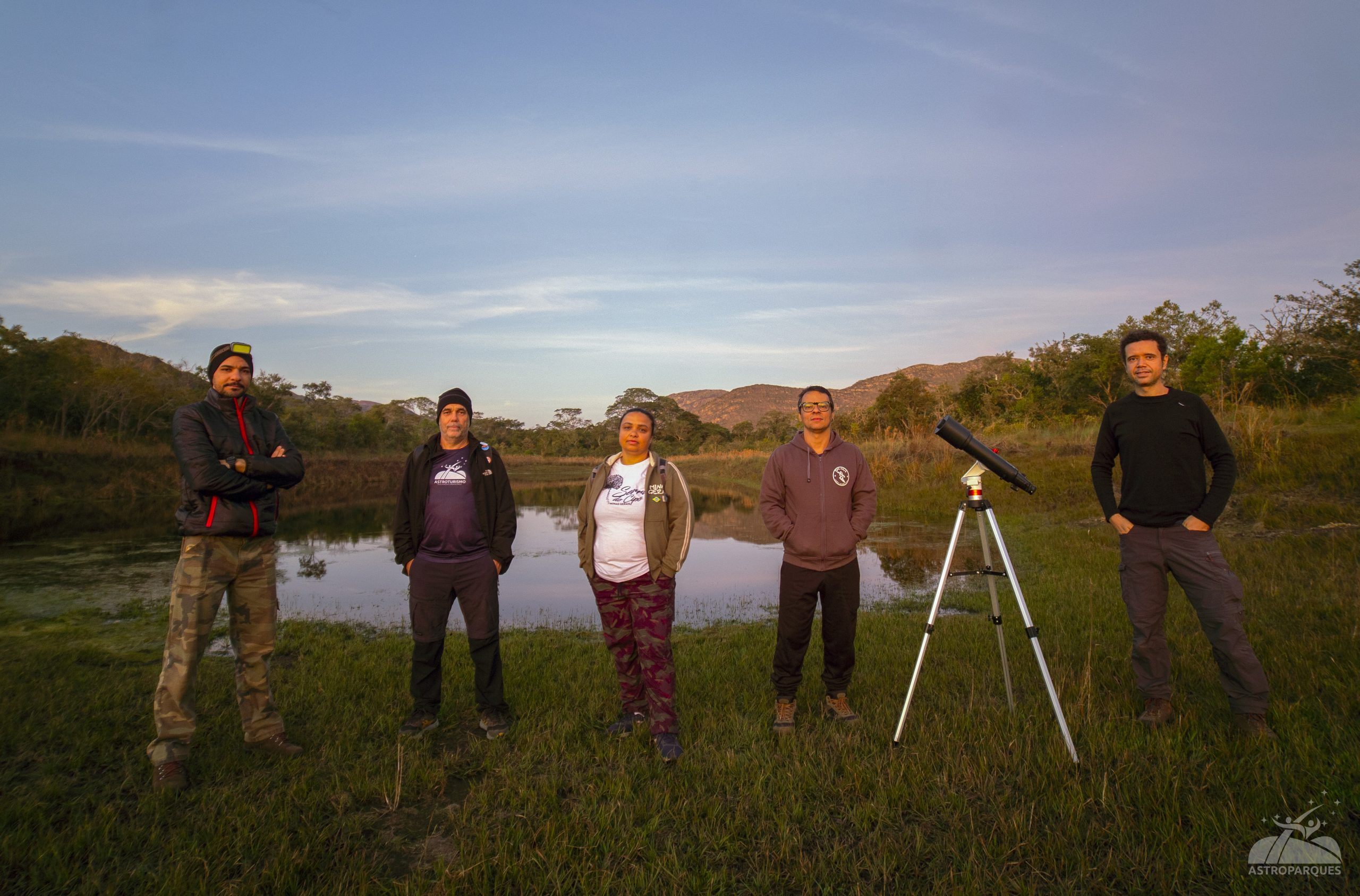 Equipe do Encontro de Astroturismo no Parque Nacional da Serra do Cipó.