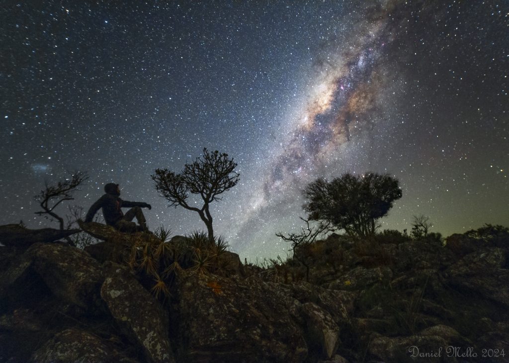 Contemplação da Via Láctea no Parque Nacional da Serra da Canastra. Foto: Daniel Mello.
